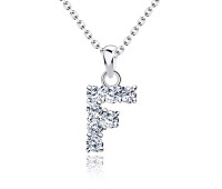 Necklace Silver F Shape SSLPE-F